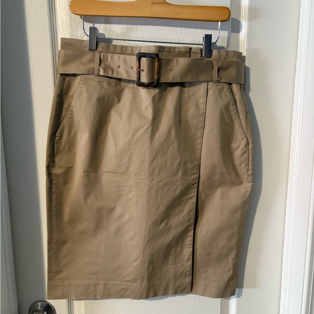 RW&CO. Tan Pencil Skirt with Belt